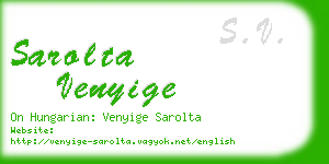 sarolta venyige business card